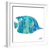 Watercolor Fish in Teal III-Julie DeRice-Framed Art Print