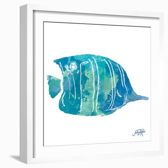 Watercolor Fish in Teal III-Julie DeRice-Framed Art Print