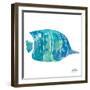 Watercolor Fish in Teal III-Julie DeRice-Framed Premium Giclee Print