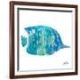 Watercolor Fish in Teal III-Julie DeRice-Framed Art Print