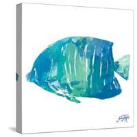 Watercolor Fish in Teal IV-Julie DeRice-Stretched Canvas
