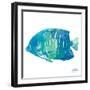 Watercolor Fish in Teal IV-Julie DeRice-Framed Art Print