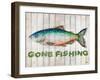 Watercolor Fish on Wood I-Patrcia Pinto-Framed Art Print