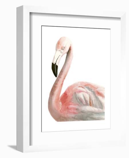 Watercolor Flamingo-Naomi McCavitt-Framed Art Print