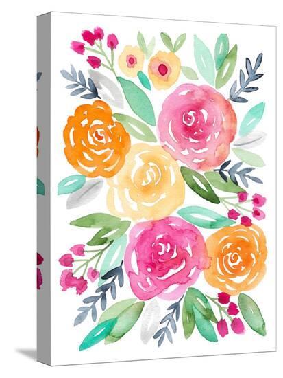 Watercolor Floral 2-Lisa Nohren-Stretched Canvas