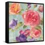 Watercolor Floral I on Grey-Danhui Nai-Framed Stretched Canvas