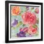 Watercolor Floral I on Grey-Danhui Nai-Framed Art Print