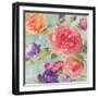 Watercolor Floral I on Grey-Danhui Nai-Framed Art Print