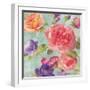 Watercolor Floral I on Grey-Danhui Nai-Framed Art Print