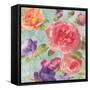 Watercolor Floral I on Grey-Danhui Nai-Framed Stretched Canvas