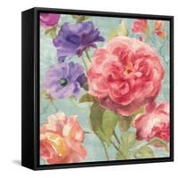 Watercolor Floral II on Grey-Danhui Nai-Framed Stretched Canvas