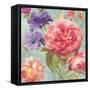 Watercolor Floral II on Grey-Danhui Nai-Framed Stretched Canvas