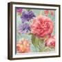 Watercolor Floral II on Grey-Danhui Nai-Framed Art Print