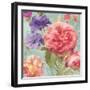 Watercolor Floral II on Grey-Danhui Nai-Framed Art Print