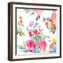 Watercolor Flower Composition I-Evelia Designs-Framed Art Print
