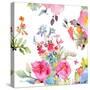 Watercolor Flower Composition I-Evelia Designs-Stretched Canvas