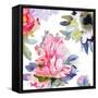 Watercolor Flower Composition VII-Evelia Designs-Framed Stretched Canvas