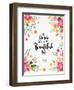 Watercolor Flowers - a Simple Life Is a Beautiful Life-windesign-Framed Art Print