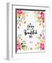 Watercolor Flowers - a Simple Life Is a Beautiful Life-windesign-Framed Art Print