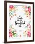 Watercolor Flowers - a Simple Life Is a Beautiful Life-windesign-Framed Art Print