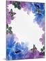 Watercolor Flowers and Butterflies-Irisangel-Mounted Art Print