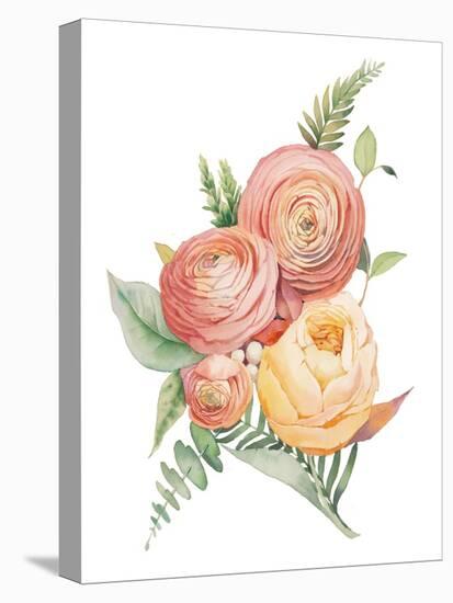 Watercolor Flowers Bouquet-Eisfrei-Stretched Canvas