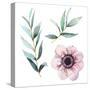 Watercolor Flowers Elements-Eisfrei-Stretched Canvas