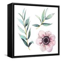 Watercolor Flowers Elements-Eisfrei-Framed Stretched Canvas