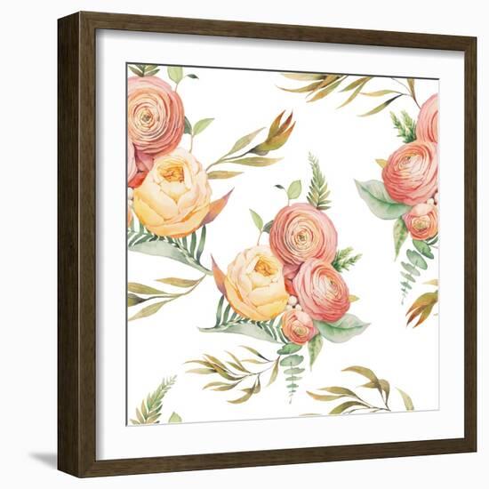 Watercolor Flowers-Eisfrei-Framed Art Print