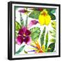 Watercolor Flowers-Monash-Framed Premium Giclee Print