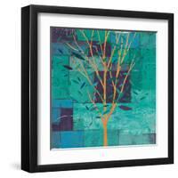 Watercolor Forest V Peacock-Veronique Charron-Framed Art Print