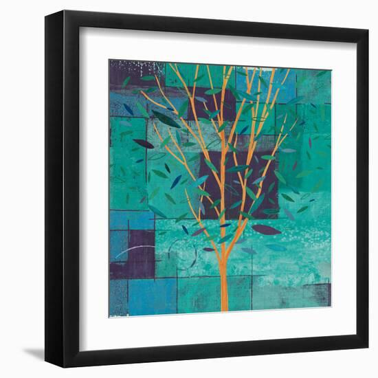 Watercolor Forest V Peacock-Veronique Charron-Framed Art Print