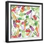 Watercolor Fresh Vegetables and Herbs-Maria Mirnaya-Framed Art Print