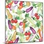 Watercolor Fresh Vegetables and Herbs-Maria Mirnaya-Mounted Art Print