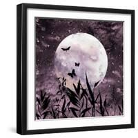 Watercolor Full Moon Art-Eisfrei-Framed Art Print