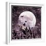 Watercolor Full Moon Art-Eisfrei-Framed Art Print