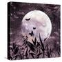 Watercolor Full Moon Art-Eisfrei-Stretched Canvas