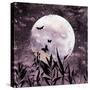 Watercolor Full Moon Art-Eisfrei-Stretched Canvas