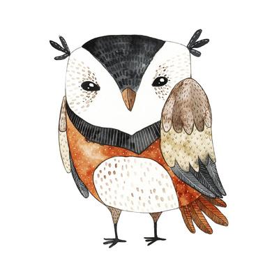 Watercolor Funny Kids Illustration with Owl. Hand Drawn Animal Drawing. Owl Bird Painting. Perfect' Posters - Maria Sem Watercolor Funny Kids Illustration with Owl. Hand Drawn Animal Drawing. Owl Bird Painting. Perfect' Posters - Maria Sem