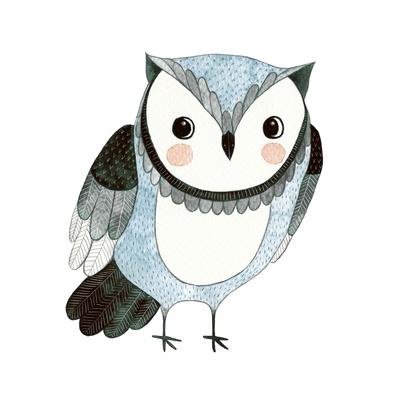Watercolor Funny Kids Illustration with Owl. Hand Drawn Animal Drawing. Owl Bird Painting. Perfect' Posters - Maria Sem Watercolor Funny Kids Illustration with Owl. Hand Drawn Animal Drawing. Owl Bird Painting. Perfect' Posters - Maria Sem