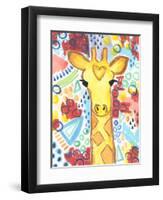 Watercolor - Giraffe-Jennifer McCully-Framed Premium Giclee Print