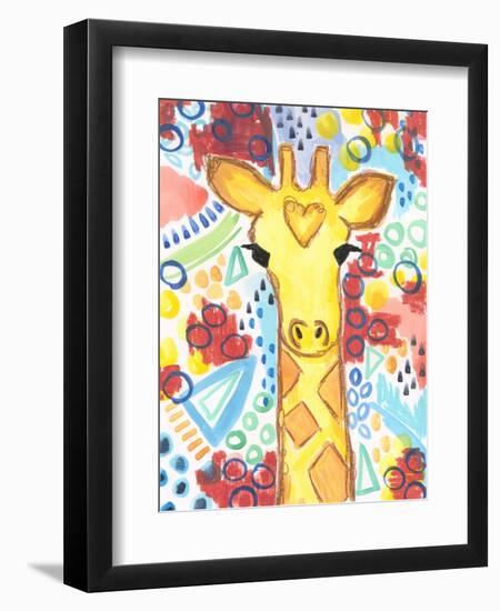 Watercolor - Giraffe-Jennifer McCully-Framed Premium Giclee Print