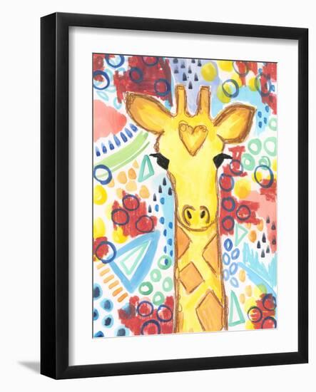 Watercolor - Giraffe-Jennifer McCully-Framed Giclee Print