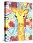 Watercolor - Giraffe-Jennifer McCully-Stretched Canvas