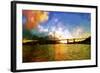 Watercolor Golden Gate Bridge II-Philippe Hugonnard-Framed Giclee Print