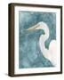 Watercolor Heron Portrait I-Emma Caroline-Framed Art Print