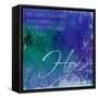 Watercolor Hope Quoted-Jace Grey-Framed Stretched Canvas