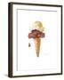 Watercolor Ice Cream Cone I-Lanie Loreth-Framed Art Print