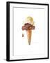 Watercolor Ice Cream Cone I-Lanie Loreth-Framed Art Print