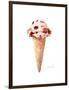 Watercolor Ice Cream Cone II-Lanie Loreth-Framed Art Print